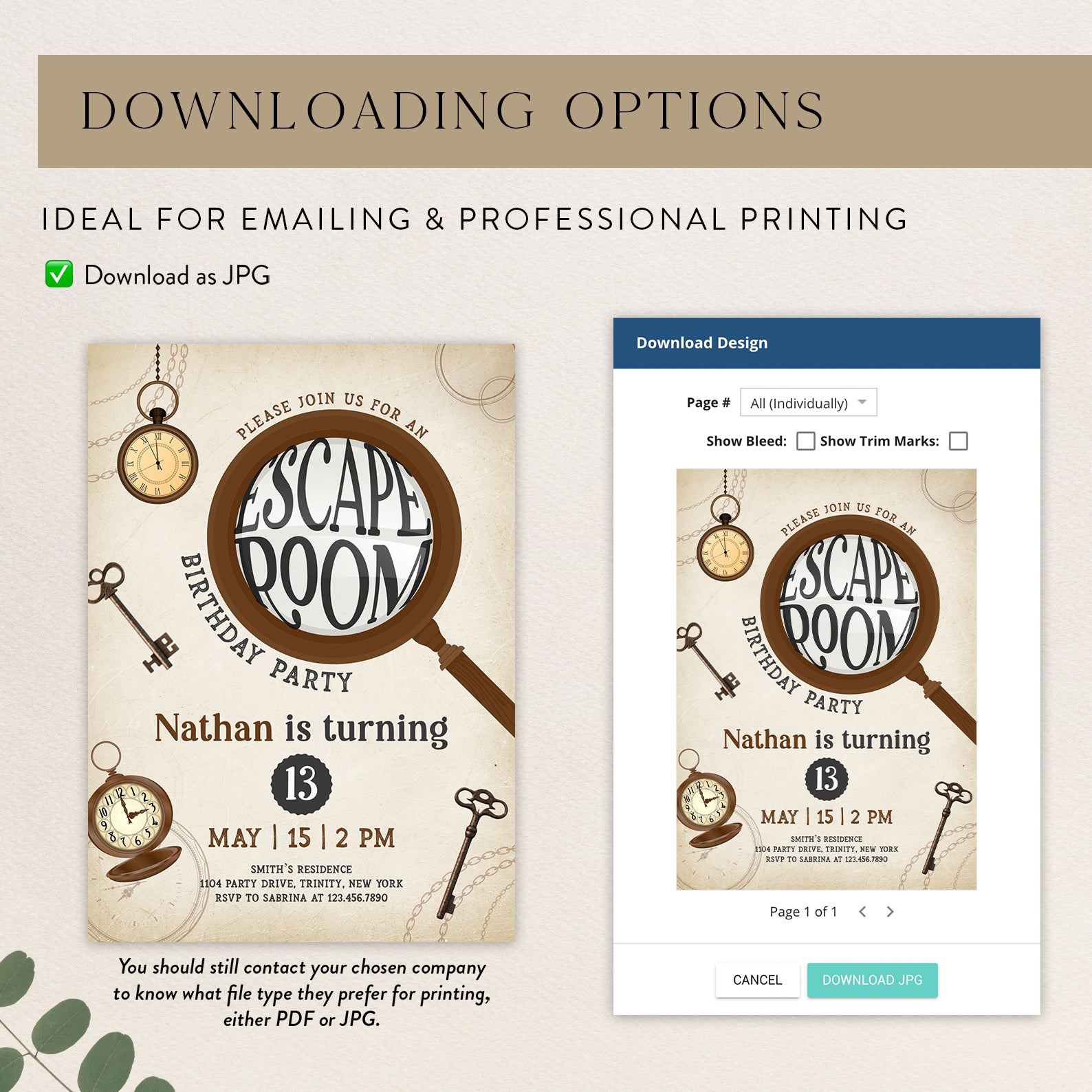 escape-room-13th-birthday-invitation-with-vintage-accents-blushberrie for Escape Room Birthday Party Invitations Free Printable Escape Room 13th Birthday Invitation with Vintage Accents – Blushberrie for Escape Room Birthday Party Invitations Free Printable